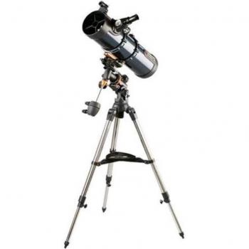 Celestron AstroMaster 130 EQ Reflector Telescope - 130mm Aperture, Equatorial Mount, 33x Magnification, Black/Blue/Grey