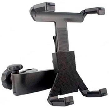 Soporte de Reposacabezas vehículo para Tablet BSL STB-2 | Longitud máxima de Apertura 25 cm | Posibilidad de Extender el Brazo y Hacer Montaje Entre los Dos Asientos Traseros.