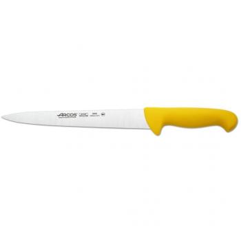 Arcos Serie 2900, Cuchillo Trinchante, Hoja de Acero Inoxidable Nitrum de 250 mm, Mango inyectado en Polipropileno Color Amarillo