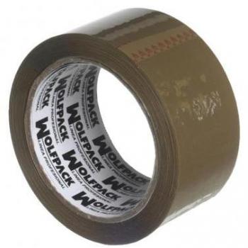 Cinta Embalar Silenciosa Marron 50 mm. x 66 m. de WOLFPACK LINEA PROFESIONAL