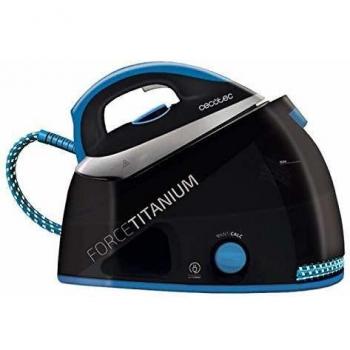Cecotec Centro de planchado ForceTitanium 6000 Silence. 2400 W, Presión 6 Bares, Depósito 1,1L, Vapor continuo 0-150g/min en menos de 2 min, Antical, Autolimipieza y Autoapagado de Seguridad