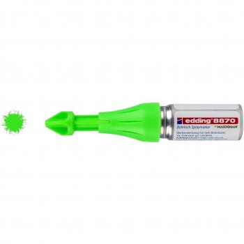 Marcador en spray pintura fluorescente a la tiza verde para agujeros perforados edding