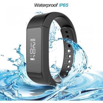 Iwown I5 Plus SmartBand Bluetooth 4.0 fitness Tracker pulsera inteligente reloj podómetro deporte pulsera impermeable OLED con pantalla táctil, monitor de sueño, paso contador, contador de calorías, llamadas/SMS/alerta de SnS/sedentario, remoto Shoo