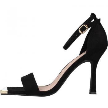 Sandalias de Fiesta Mujer Marca Menbur Modelo 23612M, color negro, diseño elegante, tacón alto, cierre de hebilla, material sintético y plantilla acolchada