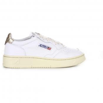Autry Gold Leather Sneakers - Size 36, Color: Gold, White male, Sizes: 5 UK; Autry Sneakers, male, White, Size: 6 US; AUTRY Women's Medalist Low White & Gold Leather Trainers Size: