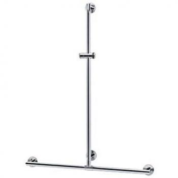 Pasamanos de Ducha Plan Care con Barra de Ducha 682/1263 mm, Aluminio Anodizado Plata/Chromado