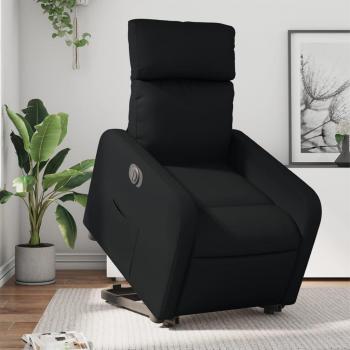 Sillón reclinable y elevable eléctrico de cuero sintético negro Vidaxl 389315
