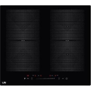 Placa de Inducción Lin Li-B47222 7200 W - Control Táctil - Negro - 60 cm, 4 Fuegos