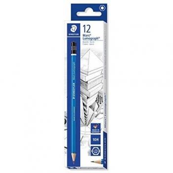 Lápices de grafito Staedtler Mars Lumograph 100 10H - Pack de 12
