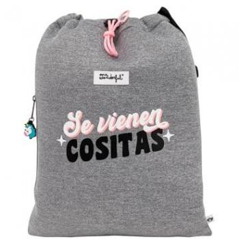 Mochila Saco Unicornio Mr. Wonderful - Textil, 24x42x32 cm, Unisex adulto