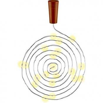 Cadenas de luces LED para botellas con 20 LEDs, paquete de 10 unidades, decoración cálida y portátil