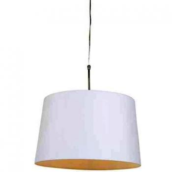 Lámpara colgante Sparkled Light - Blanco - Lino y Metal - Ø 45 cm - E27 - Regulable