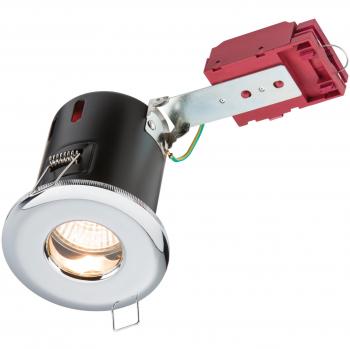 Luminaria Empotrable para Ducha Cromada Ignífuga 230V IP65 GU10 IC