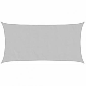 Toldo de vela poliéster oxford 100% gris claro 6x3 m