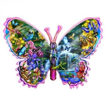 SunsOut 850-Piece Butterfly Waterfall Puzzle by Lori Schory