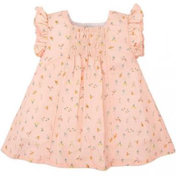 Vestido de bebé niña amarillo con motivos florales