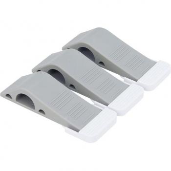 Newlemo Pack de 3 Tope de Puerta Decorativo Cuña de Puerta de Goma Tapón de La Puerta Gris