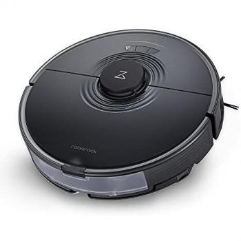 roborock S7 Robot Aspirador con Alexa 2500Pa App Monitoreo Mapeo multinivel Detección de alfombras Cepillo de Goma Flotante Elevación automática Inteligente para Mascotas[Negro]
