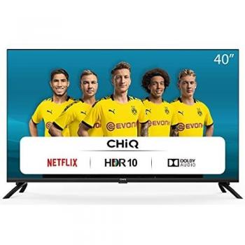 CHiQ Televisor Smart TV LED 40, Resolución FHD, HDR 10/HLG, WiFi, Bluetooth