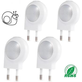 LEDGLE 0,7W Plug-in Luz Nocturna Mini LED Pared Luz con el Sensor del Anochecer al Amanecer