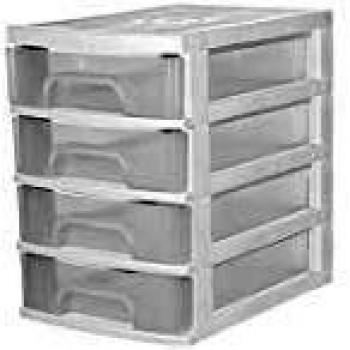 CM - ARCHIVADOR 4 PISOS TRANSPARENTE BLANCO - 152186