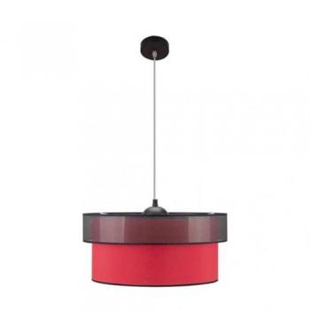 Colgante Félix Negro/Rojo 1xE27 Regx50x50 cm