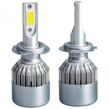 2pcs H7 LED Faro Bombillas , Zloer H7 LED Bombillas para Faros Delanteros Kit de Conversion Impermeable IP65, 20000LM Auto Kit de faros de coche de conducción bombillas lámparas 6000K H7