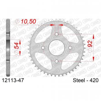 Corona de acero AFAM 47 dientes 420 para Yamaha TZR 2000-2002