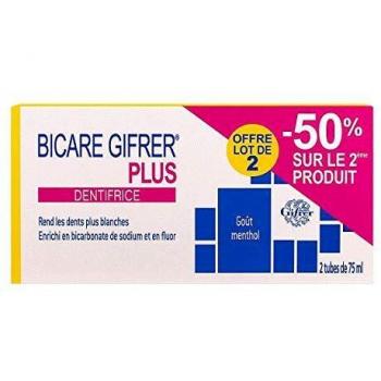 Pasta Dental Mentolada Gifrer Bicare Plus 2X75ml