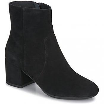 Geox Women's Low Ankle Boots D Eleana in Black, Breathable with Block Heel