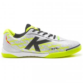 Kelme - Zapatillas de fútbol sala unisex Final Indoor Kelme 55031 en plateado de piel sintética