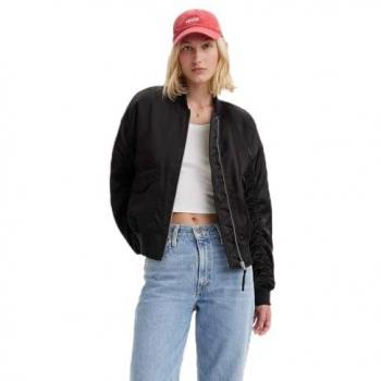 Chaqueta Bomber Levi's Andy Techy negra brillante mujer - XS