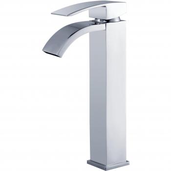 DP Grifería - Grifo monomando de lavabo alto, color plateado, serie Acacia