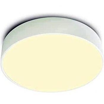 Plafón de techo circular blanco con 1 bombilla LED de 10cm