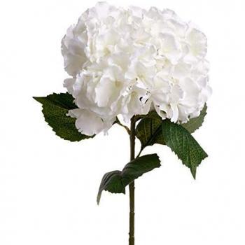 Hortensia blanca artificial 83 cm - Decoración interior elegante y realista