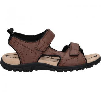 Sandalias de Hombre GEOX U4524B 000ME UOMO SANDAL STRADA C6006 DK BROWN, color Marrón Oscuro, modelo Strada