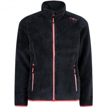 Unisex Kids Fleece Jacket - Gray Titanium/Red Fluo, Size 14