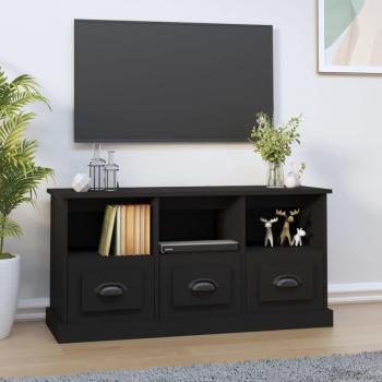 Soporte de TV negro 100x35x50 cm de madera contrachapada