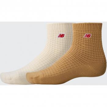 Pack de 2 pares de calcetines New Balance Waffle Knit Ankle gris negro (tamaño M)