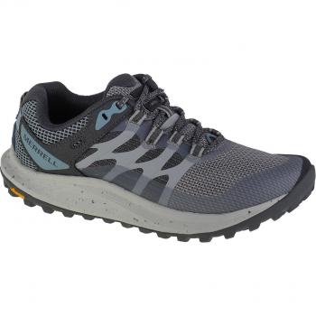 Merrell Zapatillas de Senderismo Antora 3 para Mujer, color Gris, tipo running, con parte superior de tela, suela antideslizante y amortiguación ligera