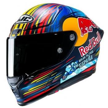 Casco Integral para Moto HJC RPHA1 Red Bull Jerez GP - Rojo Azul Amarillo (Tamaño S)