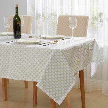 Deconovo Manteles Mesa Rectangular Tela Estampada Estilo Marroquí Impermeable Mantel para Salón Comedor Cocina 140 x 300 cm Beige