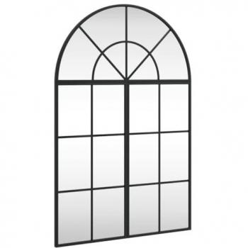 Espejo de Pared Arco de Hierro Negro, Dimensiones 60 x 70 cm, 60 x 90 cm, 80 x 80 cm y más, Decoración para Salón, Pasillo, Recibidor