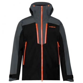 Chaqueta Trangoworld Tosos GORE-TEX Impermeable con Capucha para Hombre Negro/Naranja/Gri