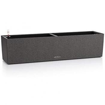 LECHUZA Jardinera Balconera Stone 80 ALL-IN-ONE Negro
