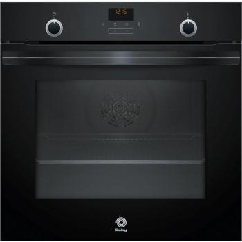 Balay 3HB5158N2 - Horno, Multifunción, A, Encastrable, 60 cm, 71 l, 7 F, Aqualisis, Ap. Abatible, Cristal Negro, Control Comfort, 10 recetas, Lanzamiento 2022