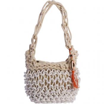 Bolso bandolera mujer Don Algodón Lilia marfil, mediano, casual, portátil y multifuncional con cremallera