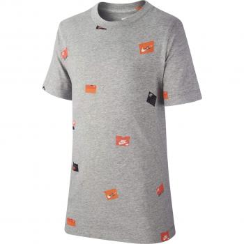 Nike B NSW tee Shoebox AOP Camiseta, Niños, dk Grey Heather, XS
