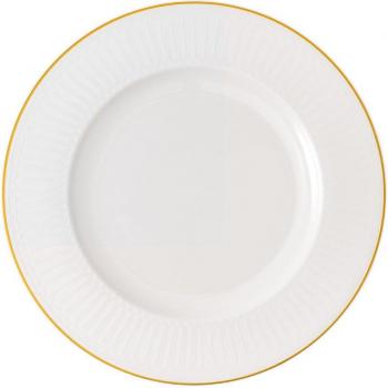 Villeroy & Boch - Plato llano Château Septfontaines con relieve único en oro de 20 quilates