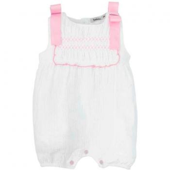 Pelele de bebé niña en color celeste con lazos decorativos